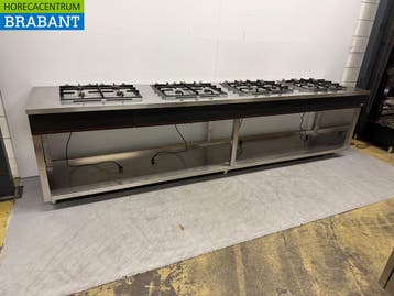 RVS Atag 4 x 4 Pits Gasfornuis Fornuis 340 cm Horeca, Zakelijke goederen, Horeca | Keukenapparatuur, Ophalen of Verzenden, Gebruikt