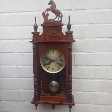 Regulateur wandklok - - Gegoten messing, Mahonie - 1970-1980