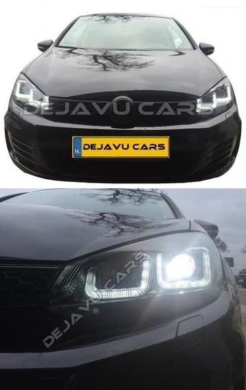 Xenon Look U-LED Koplampen voor Volkswagen Golf 6, Ophalen of Verzenden