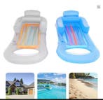 2-Pack Opblaasbare Zwembadligstoel met Bekerhouder, Verzenden, Nieuw