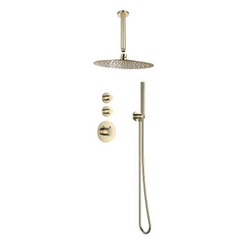 Sani Royal Pro Inbouw Regendouche Goud Geborsteld Messing, Nieuw