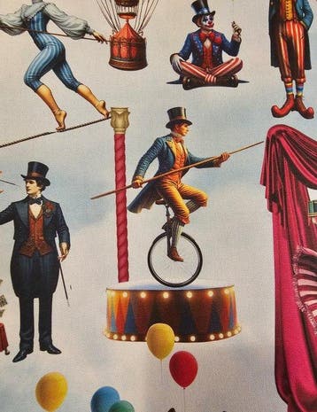 Origineel weefsel Paradise Circus XXL-rapport - Artmaison