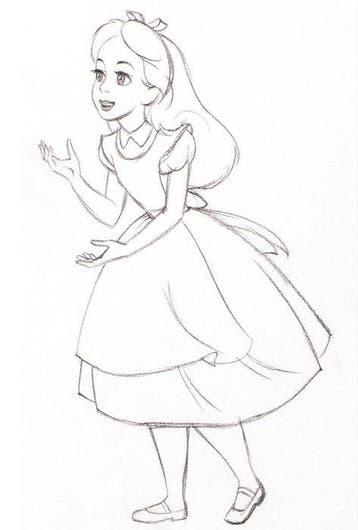 Walt Disney - Originele publiciteits-tekening van Alice (ca., Nieuw