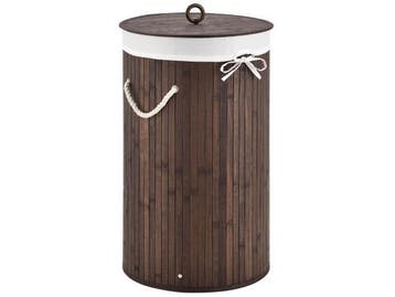 Veiling - Bamboe Wasmand Curly - 55 liter - Bruin - Incl. Wa, Nieuw