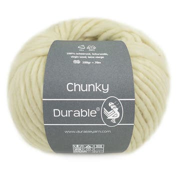 Durable Chunky - 326 ivory - 100% Scheerwol, Ophalen of Verzenden, Nieuw