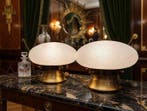Tafellamp (2) - Metaal, Glas, Antiek en Kunst