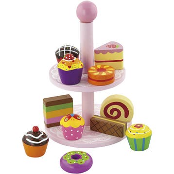 VIGA cupcakes met taartplateau, afm 25,5 cm, 1 set, Kinderen en Baby's, Speelgoed | Overig, Nieuw