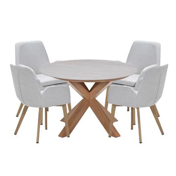 Garden Impressions Amalia tuinset 5-delig light teak look -, Verzenden, Nieuw