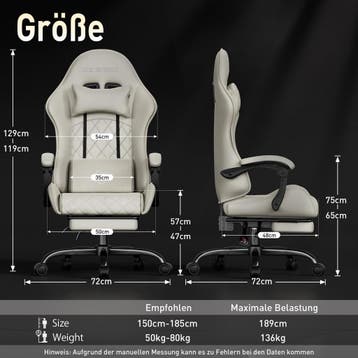 Ergonomische Bureaustoel -  Office Chair - Gamestoel - Volwa, Verzenden, Zo goed als nieuw