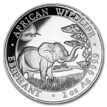 Somalische Olifant 2 oz 2019, Verzenden, Overige landen, Losse munt, Zilver