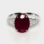 Zonder minimumprijs - Ring - 14 karaat Witgoud, HRD 3,97 ct, Nieuw