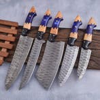 Keukenmes - Chefs knife - Gevouwen staal, olijfhout en hars
