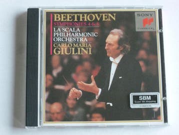Beethoven - Symphonies 4 & 5 / Carlo Maria Giulini, Ophalen of Verzenden, Zo goed als nieuw