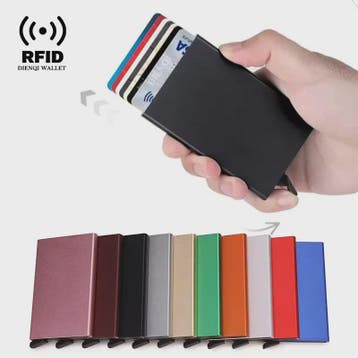 RFID Kaarthouder Portemonnee - Slank Metalen Pop-Up Wallet v, Verzenden, Nieuw