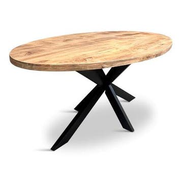 Eettafel Silvia Ovaal 220x100cm Mango Naturel, Ophalen of Verzenden, Nieuw