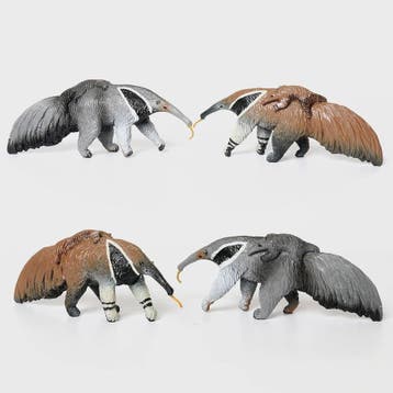 Realistische Dierenfiguren: Miereneter, Tapir, Schuifdiertje
