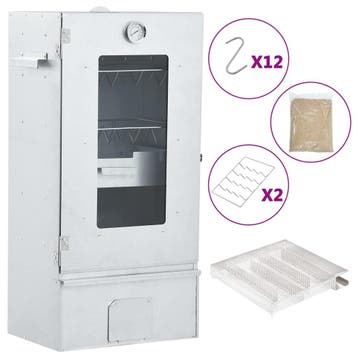 vidaXL BBQ-rookoven met koude rookgenerator gegalvaniseerd, Verzenden, Nieuw
