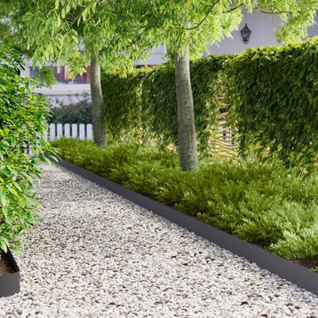 vidaXL Gazonrand 10 st 102 x 10 x 4 cm Staal Zwart, Tuin en Terras, Overige Tuin en Terras, Verzenden, Nieuw
