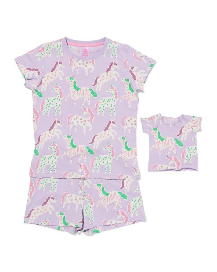 HEMA Kindershortama dieren lila, Kinderen en Baby's, Kinderkleding | Overige, Nieuw, Verzenden