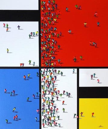 Alicja Ressa Alre - Crowd 3D no.062, Antiek en Kunst
