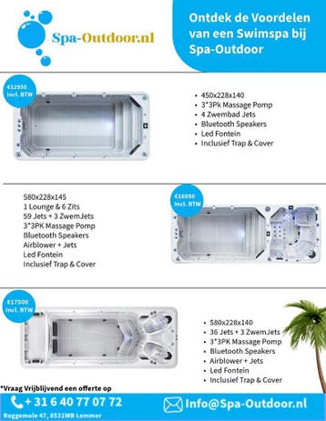 MEGA KORTING Zwemspas Jacuzzi Mercury Spa tot 20% korting, Nieuw, Filter, Inbouw