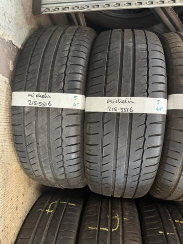 215-55-16 Michelin Zomerbanden 5mm Incl Montage 215 55 16, Ophalen, 16 inch, Band(en), Personenwagen
