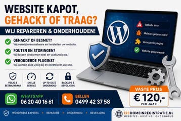 WordPress website kapot of gehackt? Wij repareren!, Webdesign