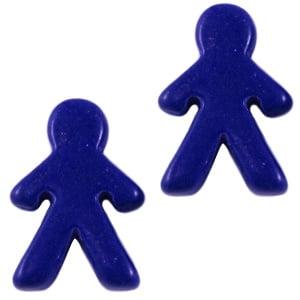 10 x Keramiek Poppetje kraal blauw 16x23 mm (Kralen), Ophalen of Verzenden, Nieuw, Kraal