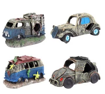 Auto Wrak Aquarium Decoratie Hars Ornament Schuilplaats, Verzenden, Nieuw