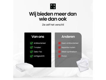 Hom&Com Donsdeken - 90% Eendendons - 200x200 cm - 4, Verzenden, Nieuw