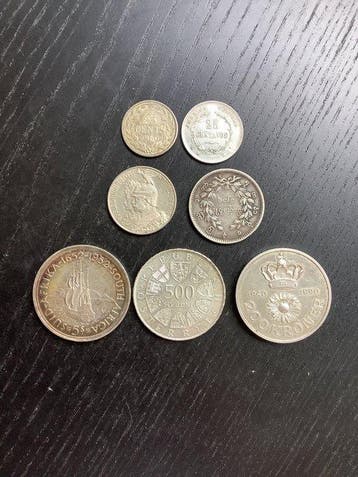 Wereld. Collection of silver coins 1853-1990 (Zonder