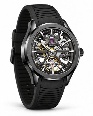 AKOR Le Locle - Axiom Black — Automatique Squelette - Zonder, Nieuw