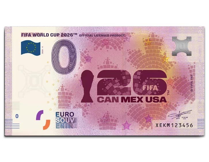 Officieel 0 euro biljet 2025 FIFA WK 2026 Gastland Canada, Postzegels en Munten, Bankbiljetten | Europa | Eurobiljetten, Verzenden