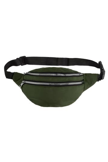 KIMU® Heuptas Groen 2 Ritsen Fanny Pack met Twee Vakken Tasj, Sieraden, Tassen en Uiterlijk, Tassen | Damestassen, Ophalen of Verzenden