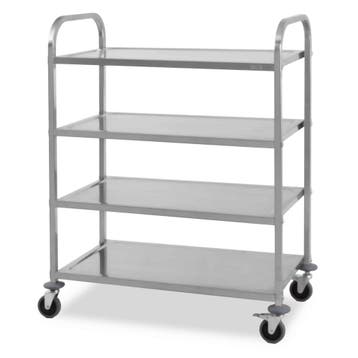 HCB Serveerwagen - 4 lagen - 95 cm - RVS, Verzenden, Nieuw in verpakking, Overige typen