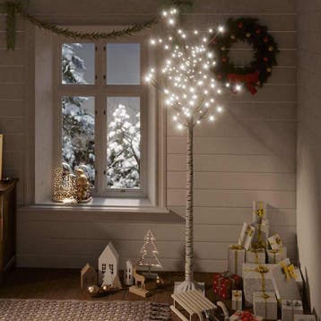 vidaXL Kerstboom wilg met 200 koudwitte LEDs binnen en, Verzenden, Nieuw