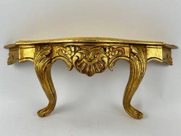 Wanddecoratie - Italië - Een vergulde wandconsole, Antiek en Kunst, Curiosa en Brocante