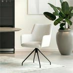 Set van 6 Leren eetkamerstoelen Wave - Toledo Purewhite, Ophalen of Verzenden, Nieuw, Leer