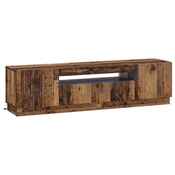 vidaXL LED tv-meubel Oud hout Bewerkt hout, Minder dan 50 cm, Verzenden, Nieuw, Minder dan 100 cm