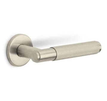Deurklink BASICS LBV-22 op ronde rozet PVD champagne, Verzenden, Nieuw