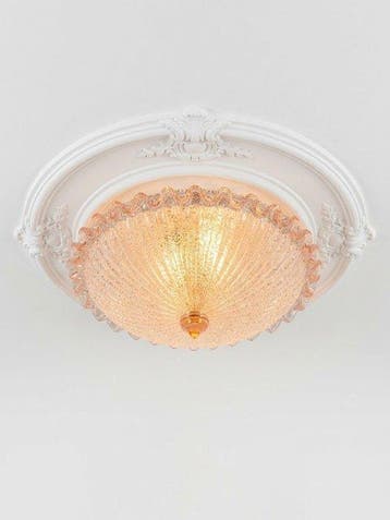 Plafondlamp - Muranoglas - Roze Murano-glas