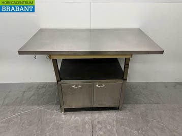 RVS Werktafel Werkkast 2 deuren 140 x 74,5 x 96 cm Horeca, Ophalen of Verzenden, Gebruikt