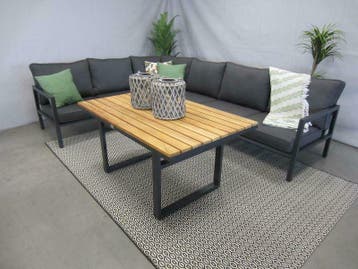 Te Velde tuinmeubelen palazzo lounge dining set rechts, 5 zitplaatsen, Teakhout, Nieuw, Loungeset