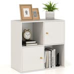 LIVSK Multifunctionele Opbergkast - 2 Gesloten Kasten en 2 O, Verzenden, Nieuw