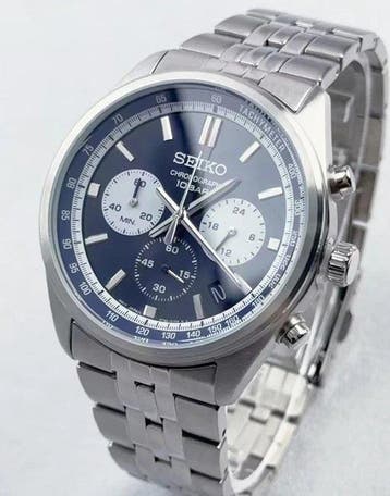 Seiko - Chronograph Quartz Blue Dial - NO IMPORT TAX -