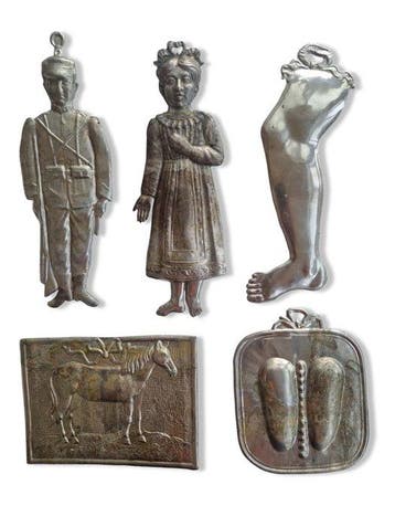 Italiaans design Votiefgeschenk (5) - Wit metaal - 20e eeuw, Antiek en Kunst