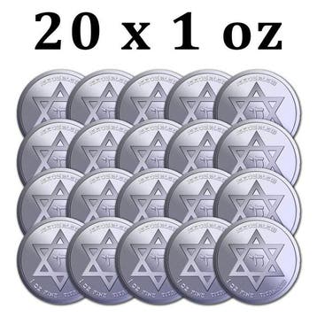 Verenigde Staten. 20 x 2027 1 oz Titanium Jerusalem Star of