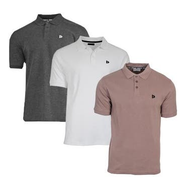 Donnay Donnay Heren - 3-Pack - Polo shirt Noah - Donkergrijs, Kleding | Heren, Verzenden, Nieuw