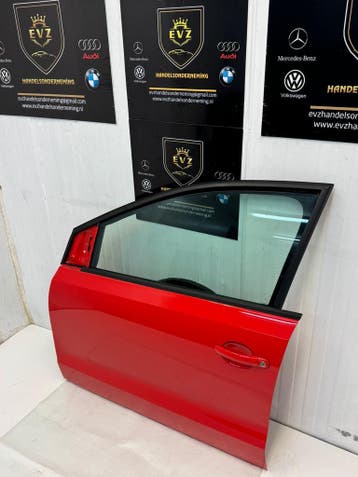 Portier 4-deurs links voor VW Polo 6R bj.2010 rood LPG3, Gebruikt, Links, Volkswagen, Deur