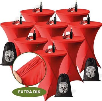 Statafelrok Rood x 8 – 80-85 x 110 cm met Opbergtas – Stata, Verzenden, Nieuw